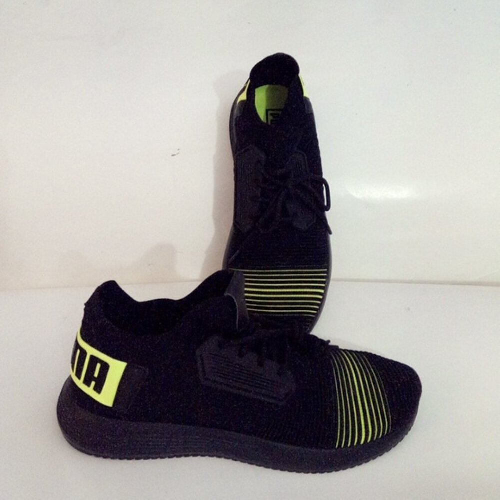 Puma Uprise Color Shift Black Lime-punch Lace Up Sneakers Men's Size US 9 EUR 42